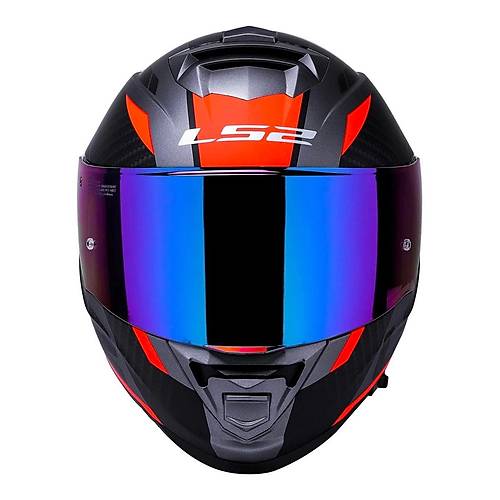 LS2 Storm 2 Racer Turuncu Kapal Motosiklet Kask Gkkua Caml