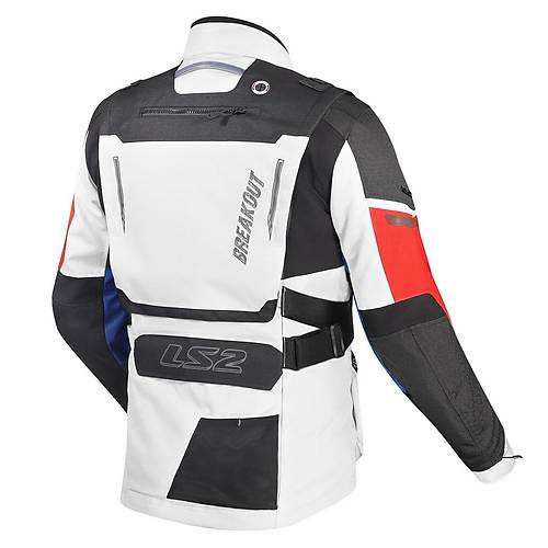 LS2 Breakout Gri-Mavi-K�rm�z� 4 Mevsim  Motosiklet Montu