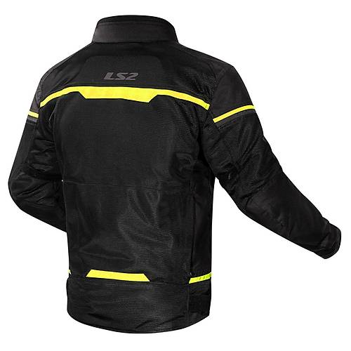 LS2 Riva Siyah-Neon Sar 4 Mevsim Motosiklet Montu