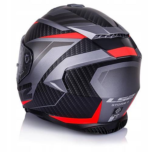 LS2 Storm 2 Racer Kapal Motosiklet Kask Mat Ttanum-Neon Turuncu