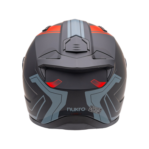 Nukro B-506 Stars Siyah-K�rm�z� G�ne� Viz�rl� Kapal� Motosiklet Kask�