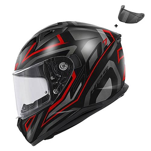 Givi 50.7 Proton Mat T�tan�um-K�rm�z�  Kapal� Motosiklet Kask�