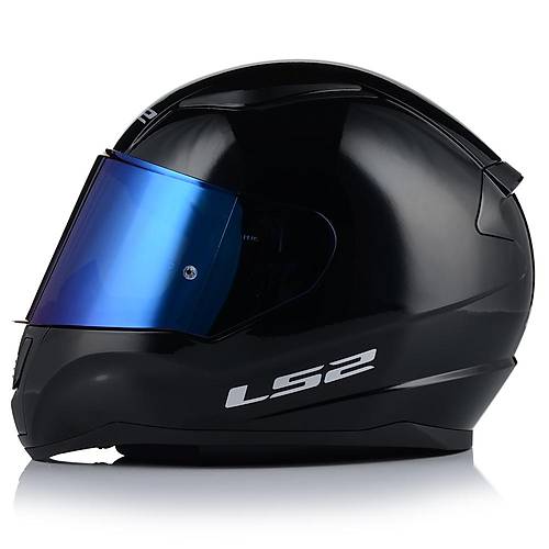 Ls2 Rapd 2 Parlak Siyah Fullface Motosiklet Kask Mavi Caml
