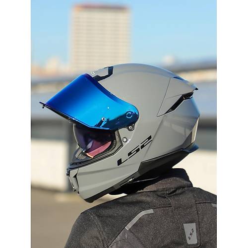 LS2 Stream 2 Nardo Gri Full Face Motosiklet Kask� Mavi Caml�