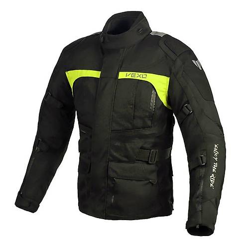 Vexo Adventure H20 4 Mevsim Motosiklet Montu Siyah-Neon Sar�