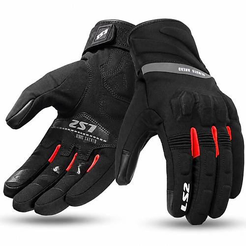 LS2 Jet 3 Waterproof  Siyah-K�rm�z� K��l�k Motosiklet Eldiveni