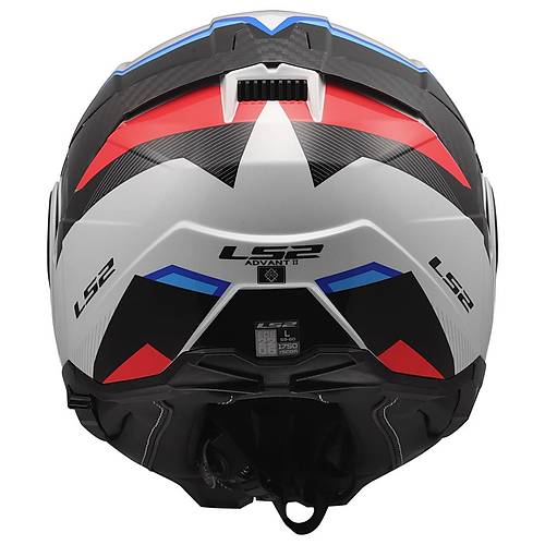 LS2 Advant 2 Tr�ple Beyaz-Mavi-K�rm�z�-Siyah �ene A��l�r Motosiklet Kask�