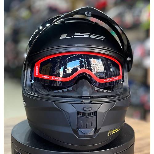 LS2 Stream 2 Mat Siyah Full Face Motosiklet Kask� Gri Caml�