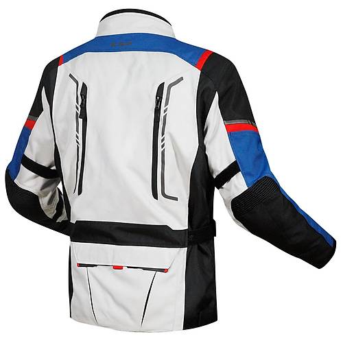 LS2 Narv�k 4 Mevsim Motosiklet Montu Mavi-Siyah-Gri-K�rm�z�