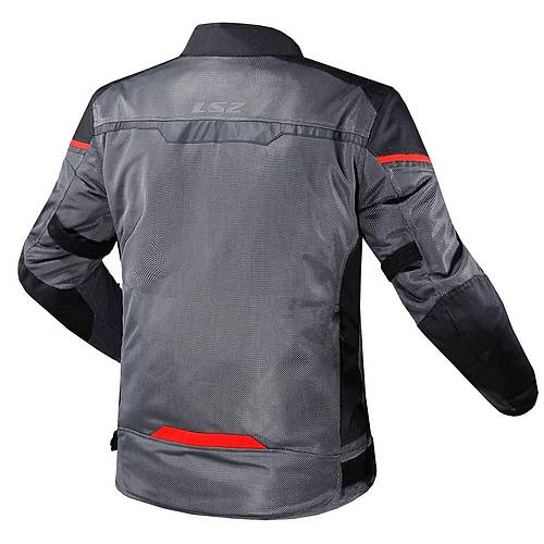 LS2 Riva Siyah-Gri-Krmz 4 Mevsim Motosiklet Montu
