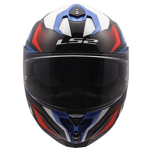 LS2 Challenger 2 V�per Beyaz-Mavi-Krm�z� Kapal� Motosiklet Kask�