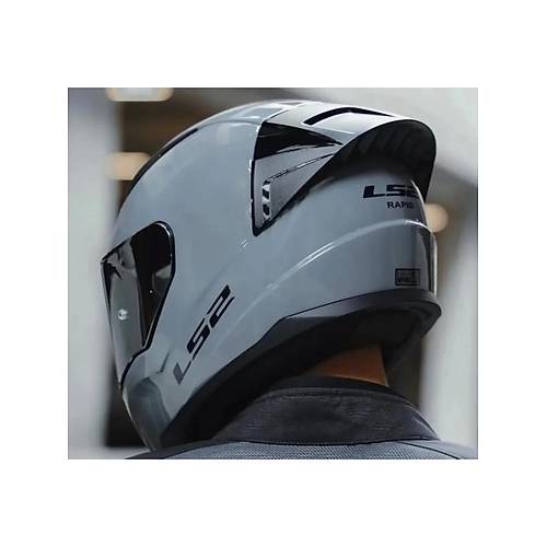 LS2 Rapd 2 Race Nardo Gri Fullface Motosiklet Kask Siyah Caml