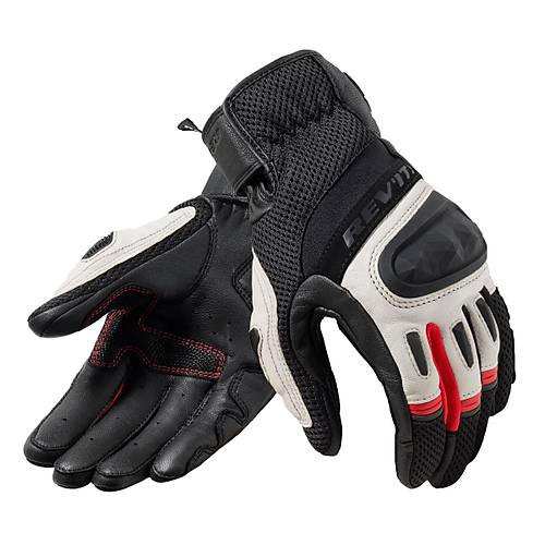Revit Drt 4 Siyah-krmz Yazlk Motosiklet Eldiveni