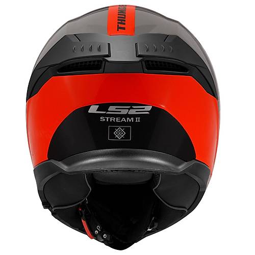 LS2 Stream 2 Thunderb�z Gri-Turuncu Fullface Motosiklet Kask�