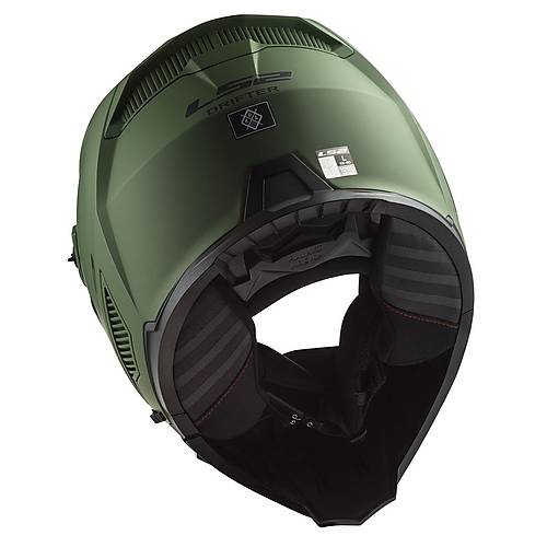 LS2 Dr�fter �ene ��kar�labilir Mod�ler Motosiklet Kask� Mat Ye�il