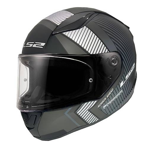 LS2 Rap�d 2 Extra Mat Siyah-Gri Full Face Motosiklet Kask�