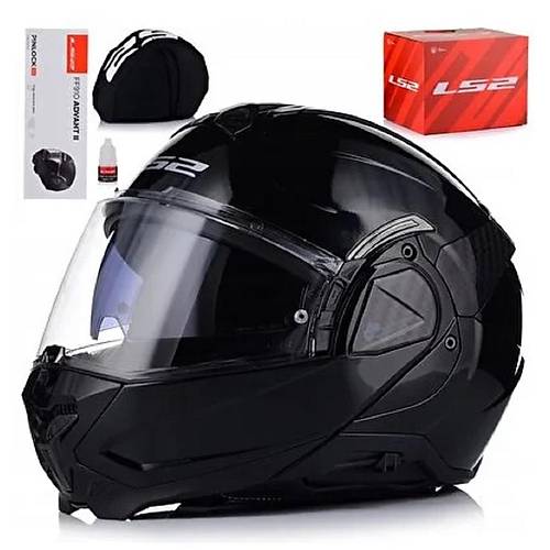 LS2 Advant 2 Parlak Siyah �ene A��l�r Motosiklet Kask�
