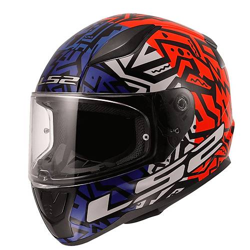 LS2 Rap�d 2 Memph�s K�rm�z�-Mavi Full Face Motosiklet Kask�