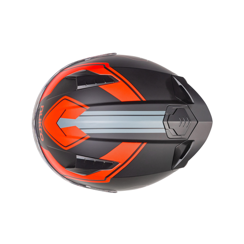 Nukro B-506 Stars Siyah-K�rm�z� G�ne� Viz�rl� Kapal� Motosiklet Kask�