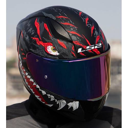 LS2 Rapd 2 Race Kaju Fullface Motosiklet Kask Gkkua Caml