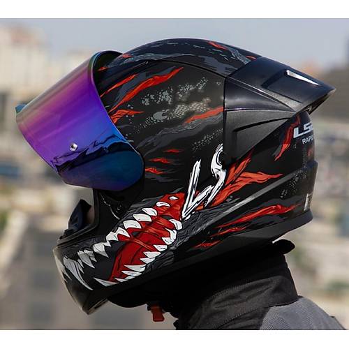 LS2 Rapd 2 Race Kaju Fullface Motosiklet Kask Gkkua Caml