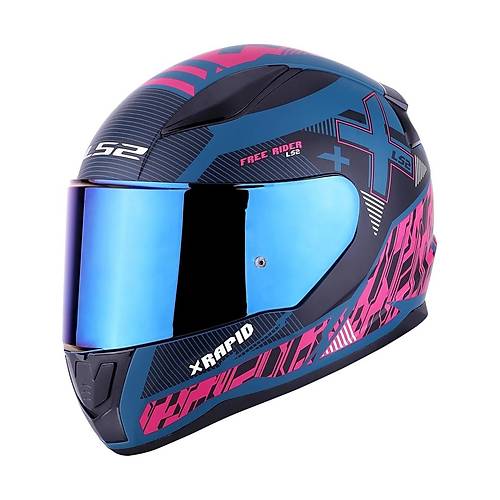 LS2 RAPID 2 XTREET MAT MAV-MOR KAPALI MOTOSKLET KASKI MAV CAMLI