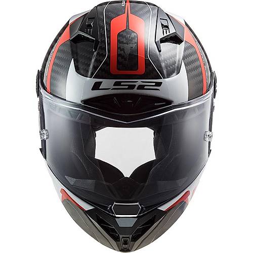 LS2 Thunder Karbon Racng 1 Krmz-Beyaz Full Face Motosiklet Kask