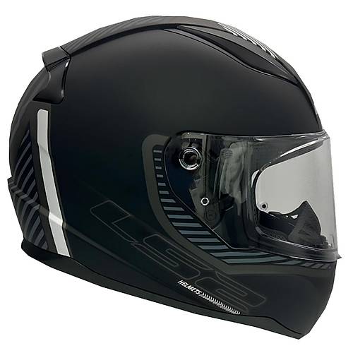 LS2 Rap�d 2 Extra Mat Siyah-Gri Full Face Motosiklet Kask�