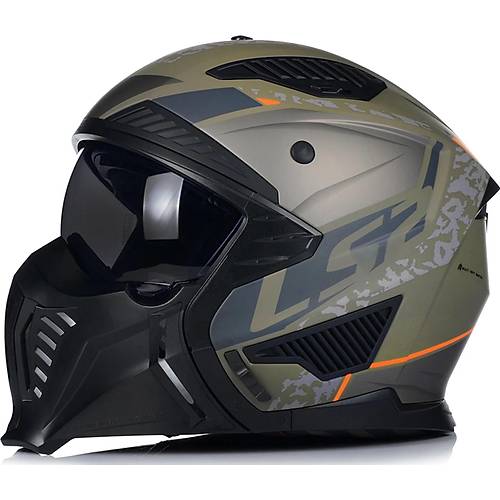 LS2 Dr�fter Devor �ene ��kar�labilir Mod�ler Motosiklet Kask� Mat Kum
