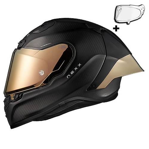 Nexx X.R3R Zero Pro 2 Mat Karbon-Gold  Kapal� Motosiklet Kask�