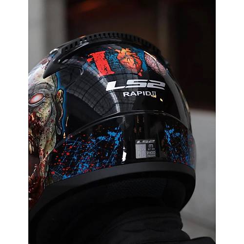 Ls2 Rapd 2 Zombe Fullface Motosiklet Kask Krmz Caml