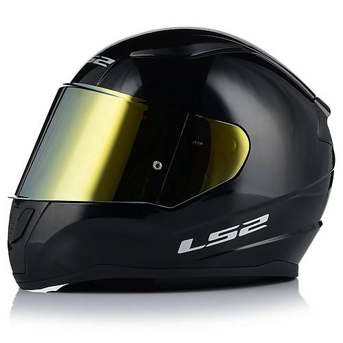 Ls2 Rapd 2 Parlak Siyah Fullface Motosiklet Kask Gold Caml