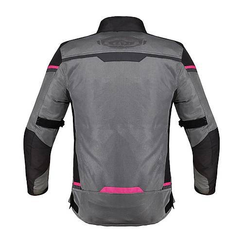 LS2 Riva Kadn 4 Mevsim Motosiklet Montu Siyah-Gri-Pembe