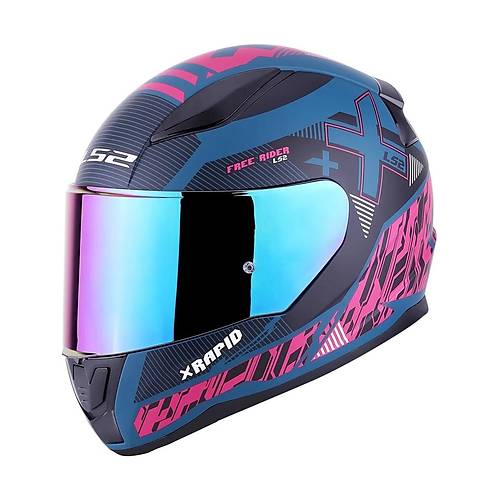 LS2 RAPID 2 XTREET MAT MAV-MOR KAPALI MOTOSKLET KASKI GKKUAI CAMLI