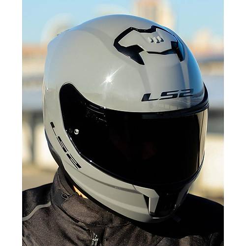 LS2 Stream 2 Nardo Gri Full Face Motosiklet Kask Siyah Caml