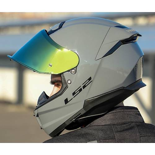 LS2 Stream 2 Nardo Gri Full Face Motosiklet Kask Gold Caml