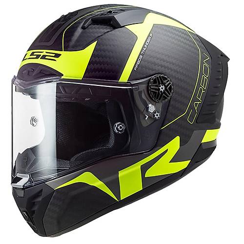 LS2 Thunder Karbon Rac�ng 1 Mat Neon Sar� Full Face Motosiklet Kask�