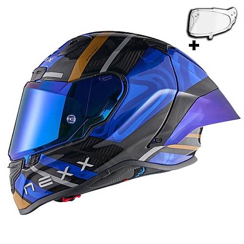 Nexx X.R3R Sw�rl Karbon Mavi  Kapal� Motosiklet Kask�