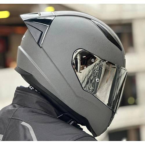 LS2 Rap�d 2 Race Mat Concrete Full Face Motosiklet Kask� Gri Caml�
