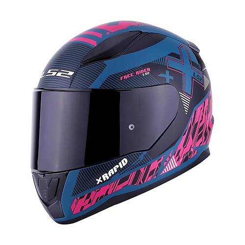 LS2 RAPID 2 XTREET MAT MAV-MOR FULLFACE MOTOSKLET KASKI SYAH CAMLI