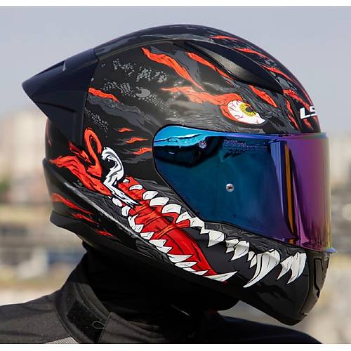 LS2 Rapd 2 Race Kaju Fullface Motosiklet Kask Gkkua Caml