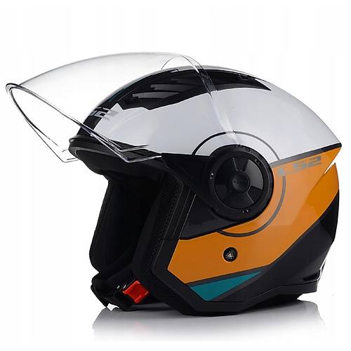 LS2 Arflow 2 Cover Siyah-beyaz-gold Ak Motosiklet Kask