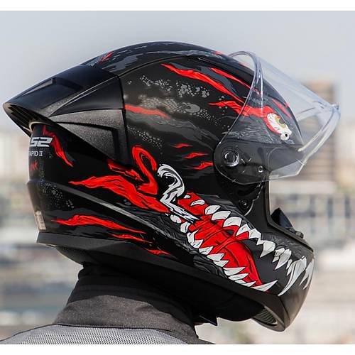 LS2 Rapd 2 Race Kaju Fullface Motosiklet Kask
