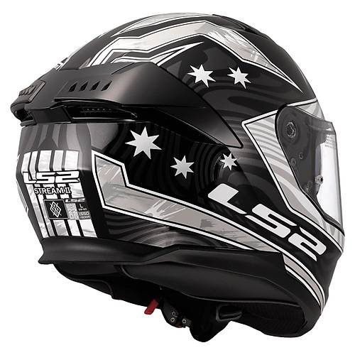 LS2 Stream 2 Galdam  Kapal� Motosiklet Kask�  Siyah-Beyaz