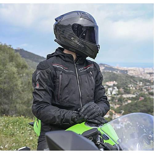 LS2 Zirconium Evo 4 Mevsim Motosiklet Montu (Siyah-K�rm�z�)