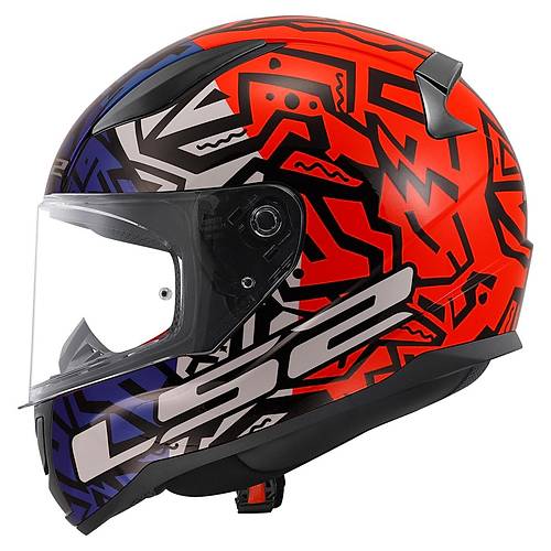 LS2 Rap�d 2 Memph�s K�rm�z�-Mavi Full Face Motosiklet Kask�