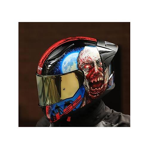 LS2 Rapd 2 Race Zombe Fullface Motosiklet Kask Gold Caml