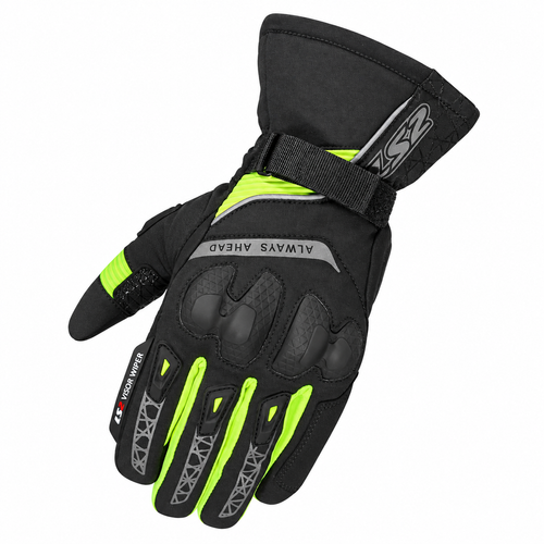 LS2 Snow Evo H20  Siyah-Neon Sar� K��l�k Motosiklet Eldiveni