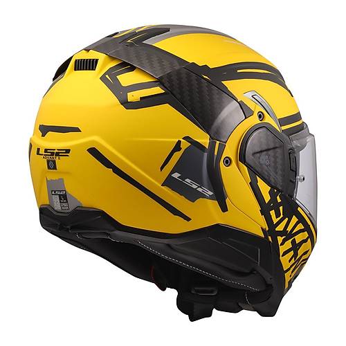 LS2 Advant 2 Tape Mat Sar�-Siyah �ene A��l�r Motosiklet Kask�