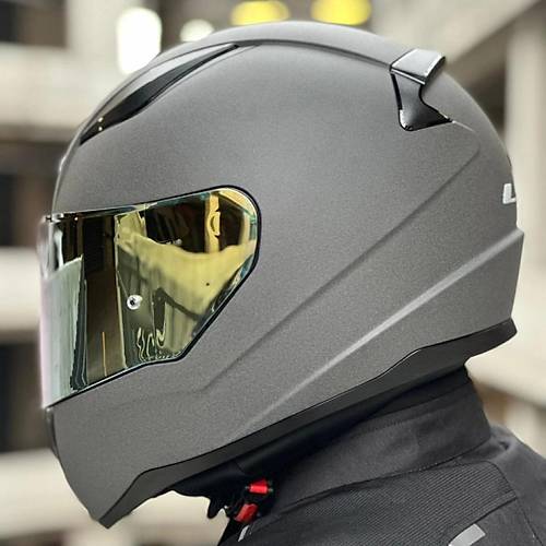 LS2 Rap�d 2 Mat Concrete Full Face Motosiklet Kask� Gold Caml�